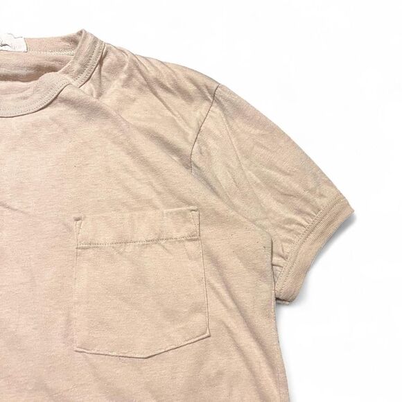 True Vintage Canadian Sportsman Tan Cream T Shirt Sz M Single Stitch - Picture 3 of 5